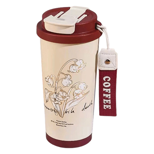 500ml Floral Travel Stainless Steel Coffee Cup