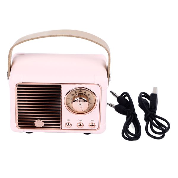 Retro BT Speaker, Subwoofer, Pink
