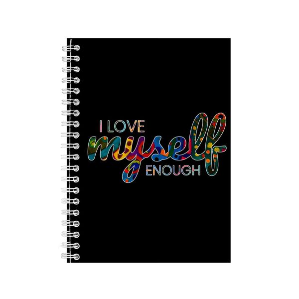 Myself A5 Notebook Spiral Lined Motivational Saying Graphic Notepad Gift247