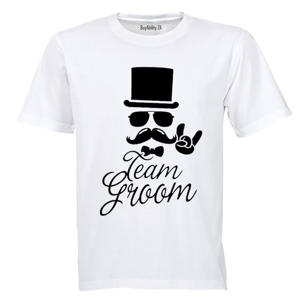 Team Groom - Mr Cool! - Mens - T-Shirt - White