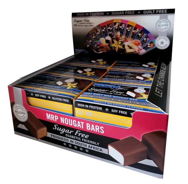 PSNLifestyle Sugar Free MRP Nougat Bars - Vanilla Milkshake - 12EA