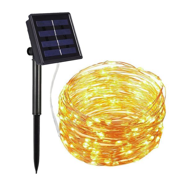 12m Solar Powered Fairy LED String Lights