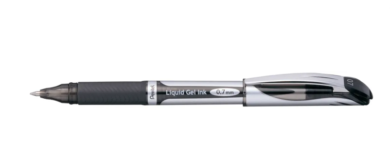 Pentel - Energel Roller Pen, Metal Point - Black