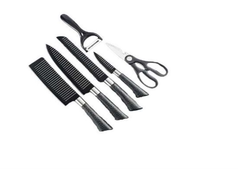 Professional Stainless Steel Nonstick Coated Kitchen Cutting Knife Set 6PCS