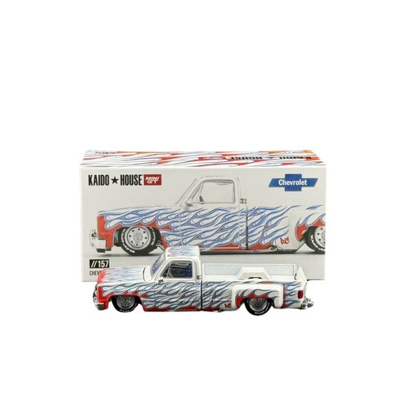 Mini GT x Kaidohouse #157 Chevrolet Silverado Dually on Fire V2-11cm