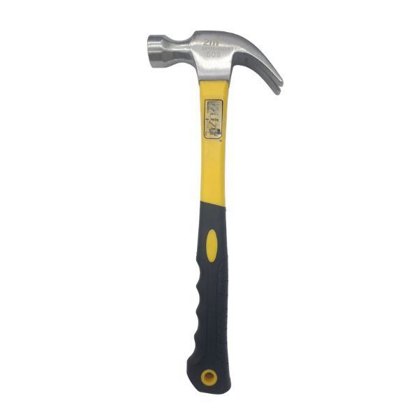 Claw Hammer Plastic Orange Handle Forged Steel Head DIY Tool 500g