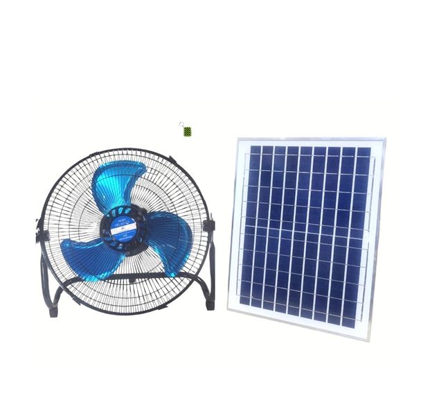 Solar Powered Fan with Solar Panel &amp; Bonus Key Holder