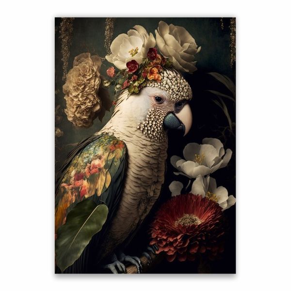 White Parrot Decorative Poster - A1