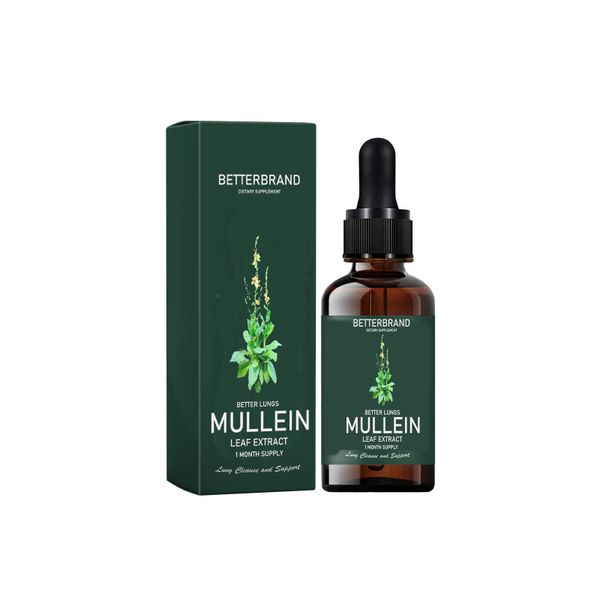 Mullein leaf with chlorophyll drops to aid breathing and loosen mucus