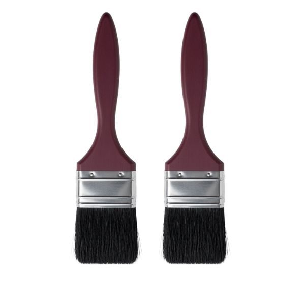 Pack of 2 x 2.5 Inch Paint Brushes - Detail &amp; Trim Painting Set