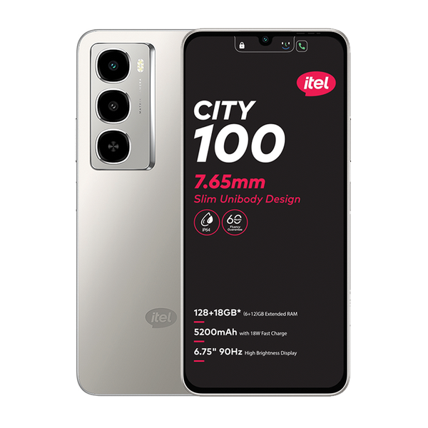 Itel City 100 4G Dual Sim 128GB - Grey