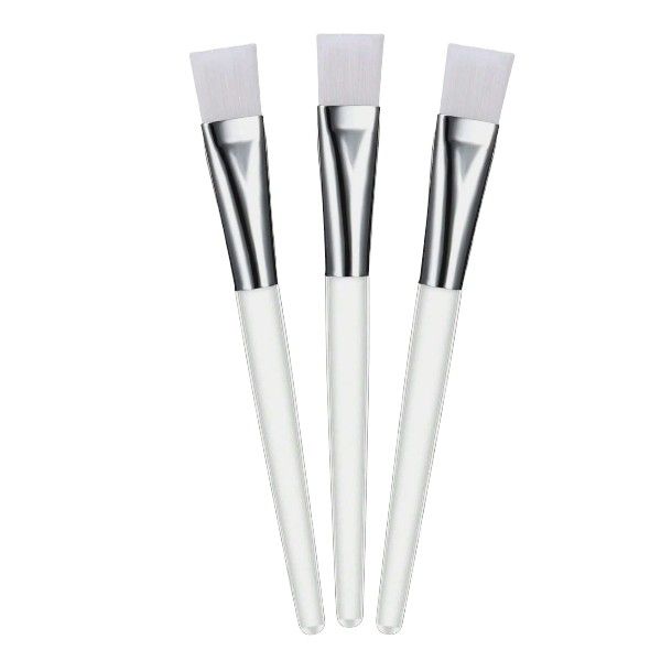 3-Piece Soft Silicone Handle Applicator Brushes for Skincare, &amp; Facials