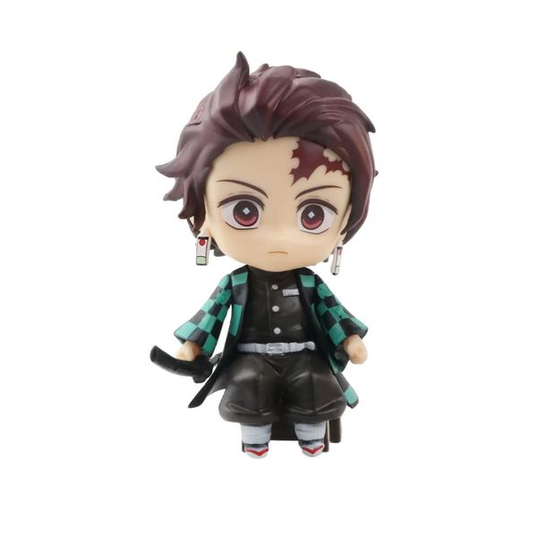 Demon Slayer Anime Tanjiro Kamado Sitting Cute Chibi Mini Figure