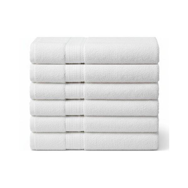 Luxury 600gsm Cotton Hand Towels (6-Pack) Spa Quality, Quick Dry (78 X 46)
