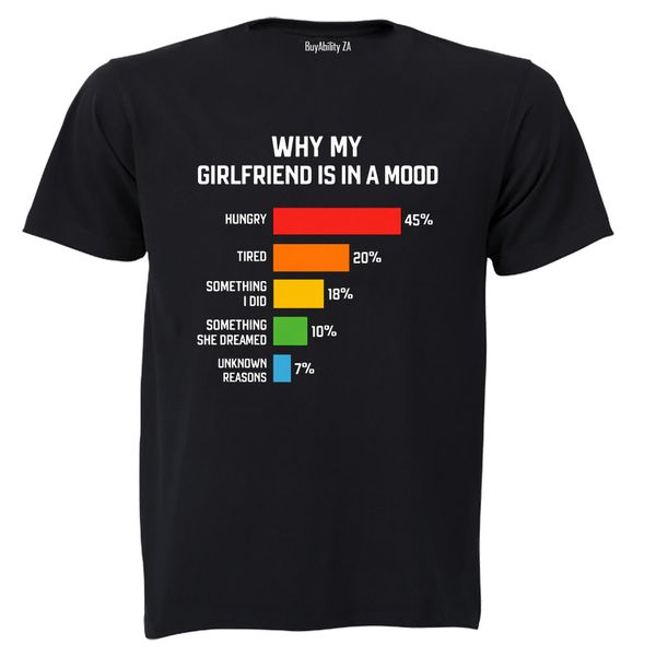 Why My Girlfriend is in a Mood - Adults - T-Shirt