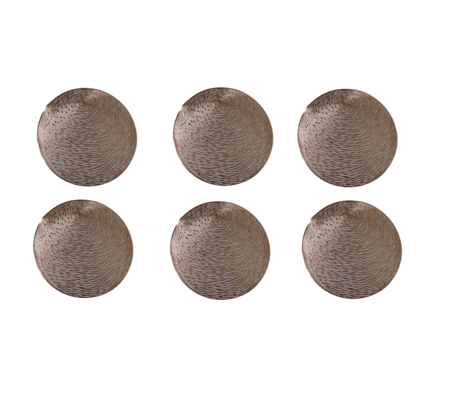 Placemat 6 Piece 38cm Round Modern Cut Out - Kitchen Essentials