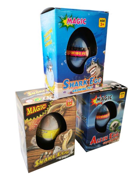 Growing Shark, Snake &amp; Alien - Hatch All Set of 3 Pets