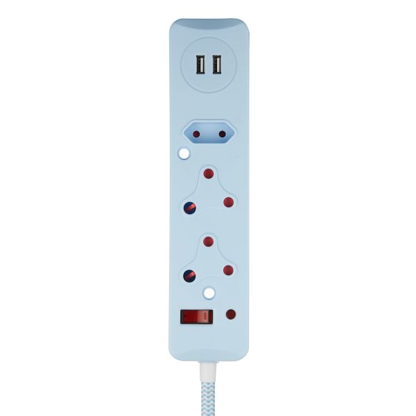 Switched 3-Way Multiplug with USB Ports, Surge Protection &amp; Shutters