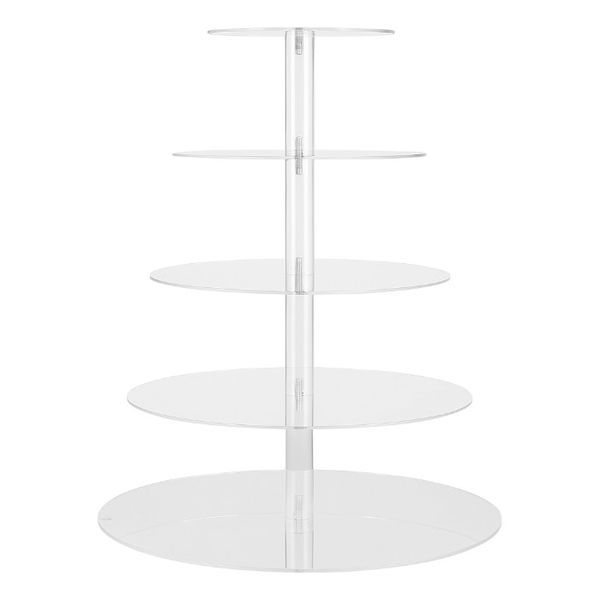 5 Layers - Acrylic Round Cake Display Stand - Transparent