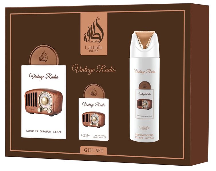 Vintage Radio 3 Piece Gift Set by Lattafa