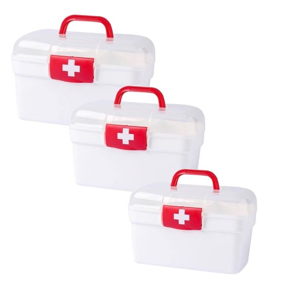 Health Portable Multipurpose Travel Plastic First Aid Storage Box -26cm