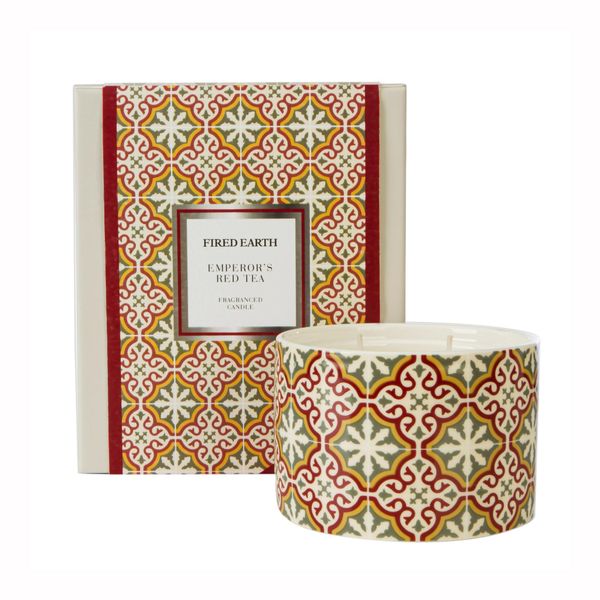 Wax Lyrical Large Ceramic Emperors Red Tea Candle