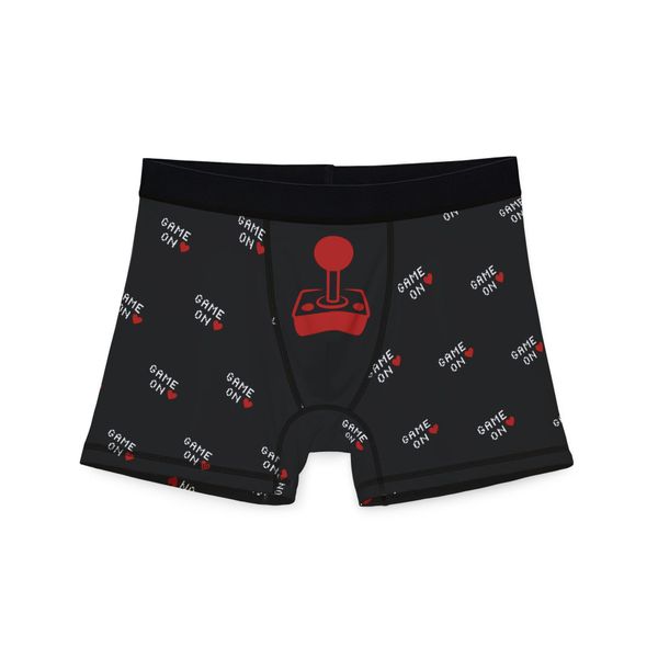 Valentines Red Heart Boxers Men's Boxer Briefs Game On Novelty Underwear