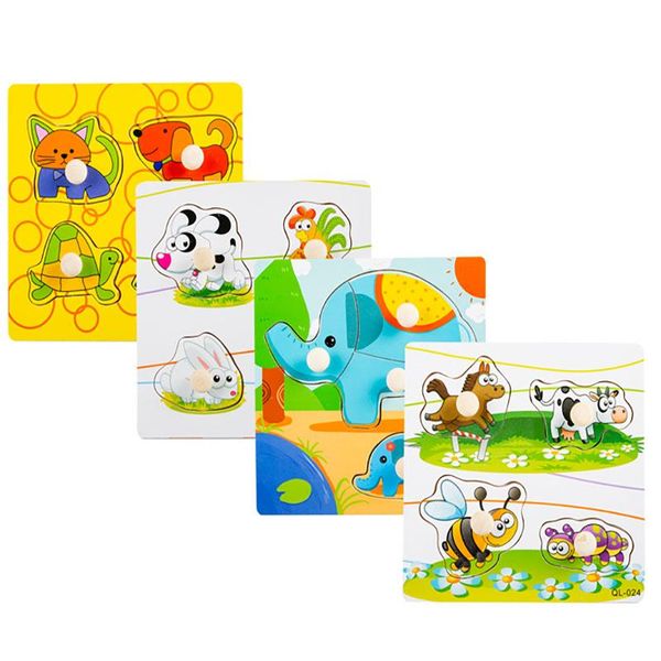 Educational - Push In Wooden Board - 15 x 15cm - 4 Pack