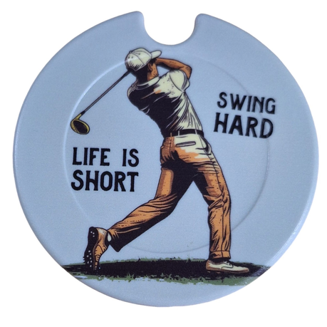 Life is Short, Swing Hard Licence Disk Holder Image