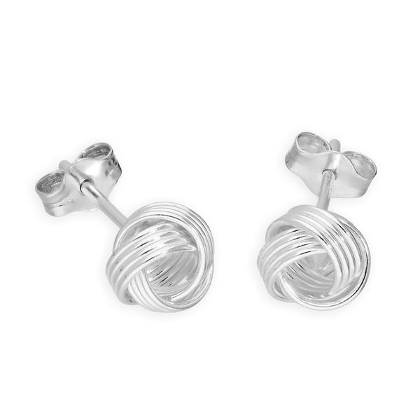 Jewellery Box - Sterling Silver 6mm Knot Stud Earrings