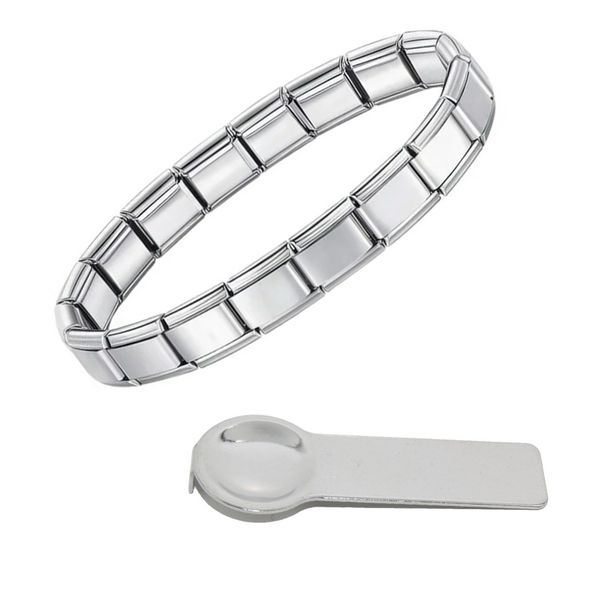 18 Link Italian Charm Adjustable Bracelet (9mm) with Free Tool