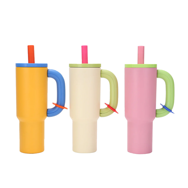 Kings Awesome 3-piece Stainless Steel Mug With Straw