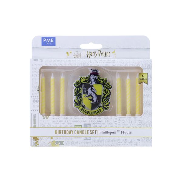 PME Harry Potter Hufflepuff House Birthday Candle Set Yellow Cake Toppers