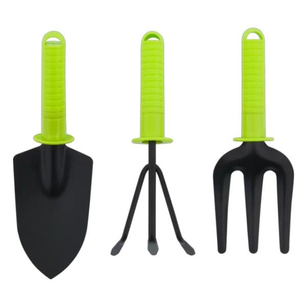 Mr Garden Hand Tool Set - 3 Piece Hand Trowel, Fork, and Trowel Weeder