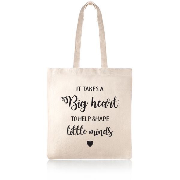 Cute teacher quote shopper cotton tote bag