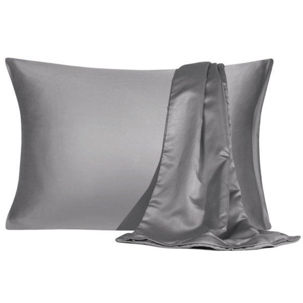 Luscious Dutchess - Satin Pillow Cases Twin Pack - Grey