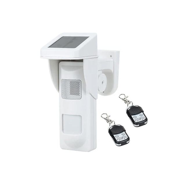 Wireless PIR Motion Sensor Outdoor Waterproof Solar Powered with Remote