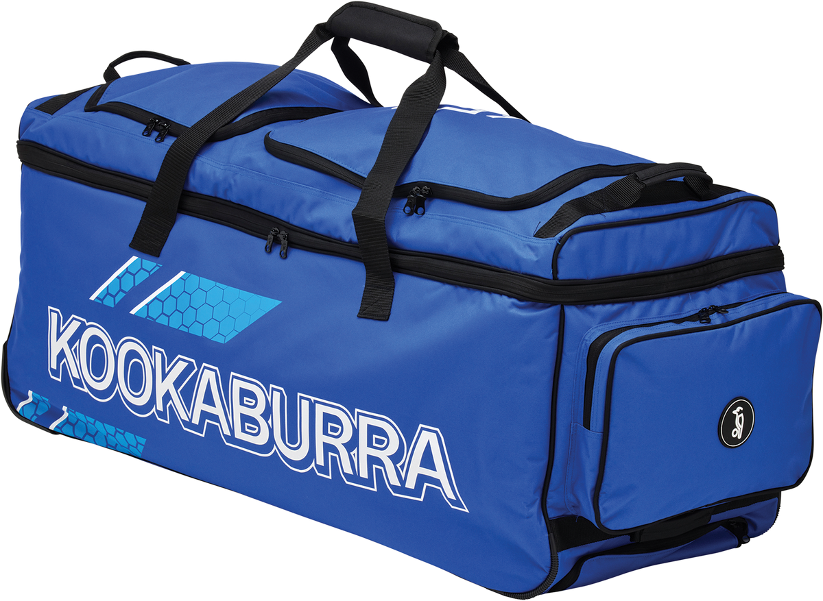 Kookaburra Pro 1.0 Wheelie Cricket Bag Black and Blue Buy Online in South Africa