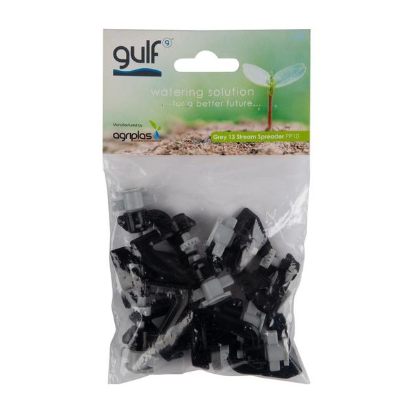 Gulf Sprinkler - Grey 13 Stream Spreader (10Piece) - 2 Pack