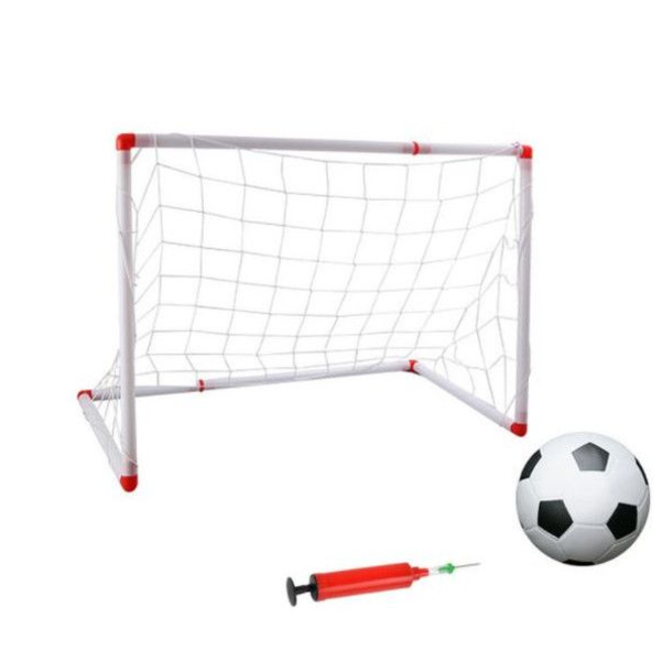 Football Soccer Goal Post, Net, Ball &amp; Pump Set for Kids