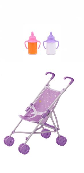 Baby Doll Stroller Set With Milk and Juice Bottles