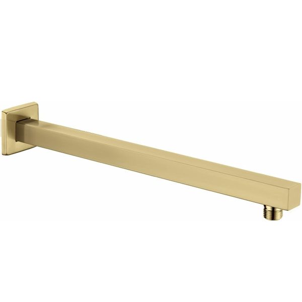 Kessler Shower Arm With Flange 400mm Square Brushed Gold