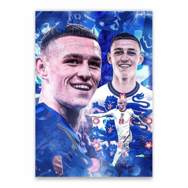 Phil Foden England Collage Poster - A1