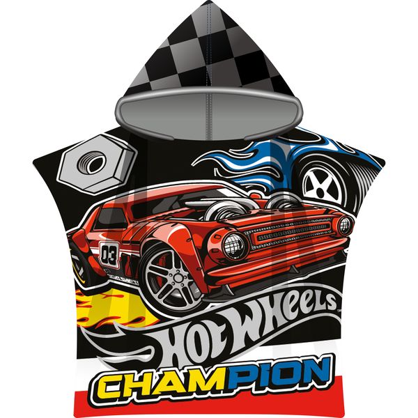 HOT WHEELS By Mattel Official Licensed Kids Hooded Towel-Soft &amp; Absorbent
