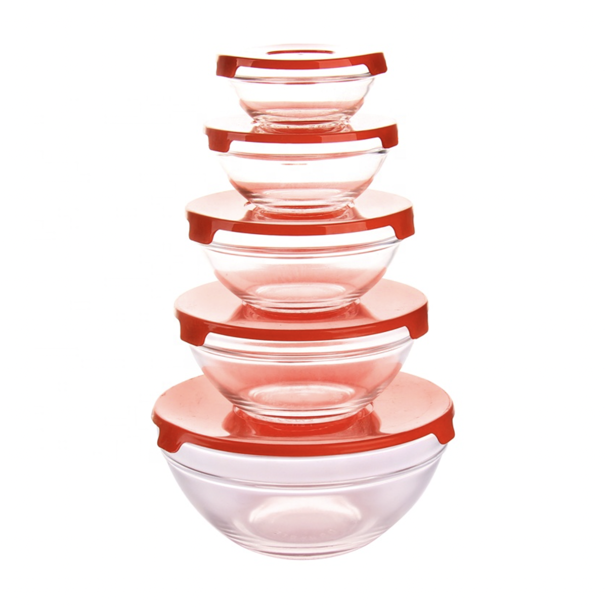 Glass Food Storage Bowls with Lids - 5 Pack | Buy Online in South ...