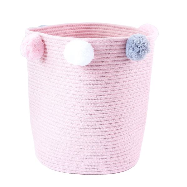 Cotton Rope Storage Basket Pink