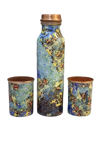 Pure Copper Galaxy print 100% Water Bottle 1 Litter
