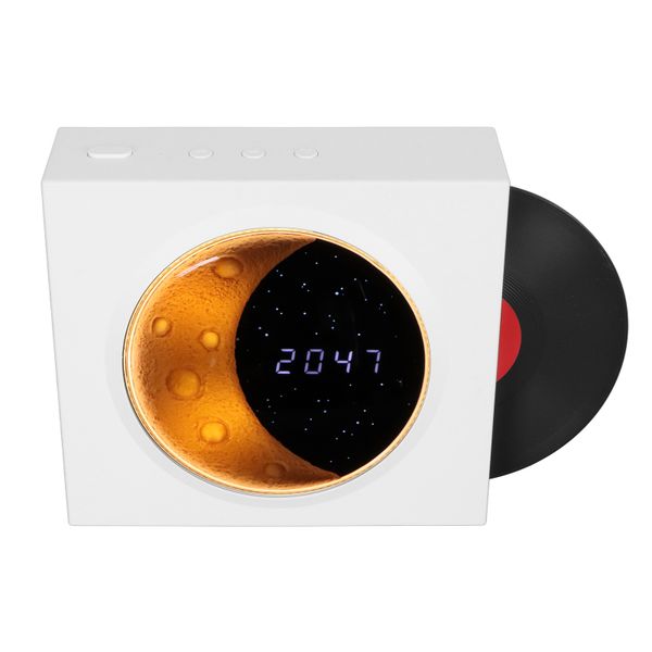 Retro BT Speaker, Alarm Clock, White