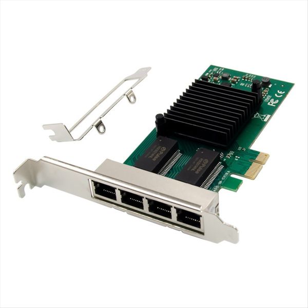 I340-T4 Pci-E X1 Gigabit Server Network Card 4 Port Rj45 Pci Express