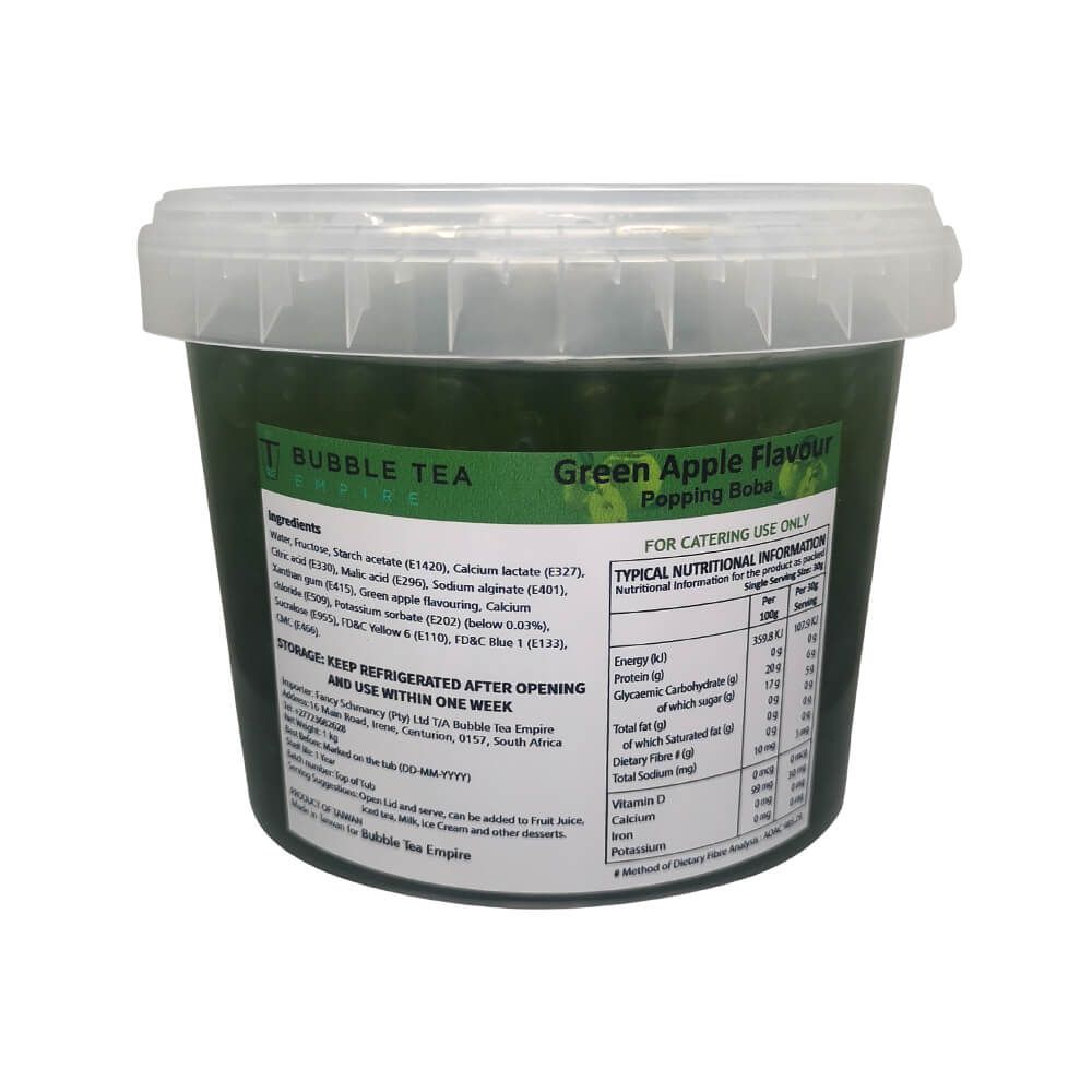 Bubble Tea Empire Popping Boba Green Apple 1kg Tub Buy Online